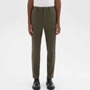 Theory Men's Dark Olive Green Cotton Zaine Bistretch Pants - Size 31